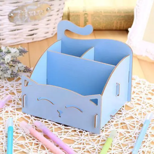 Wooden Storage Organizer Box Stunning Pets Blue