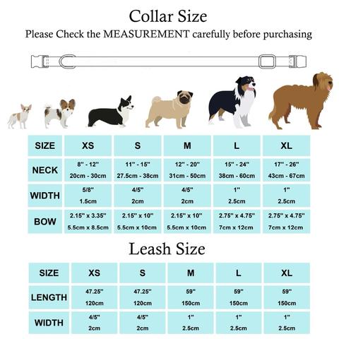 100% Cotton Colorful Dog Collar (Adjustable+Collar+Leash) 16