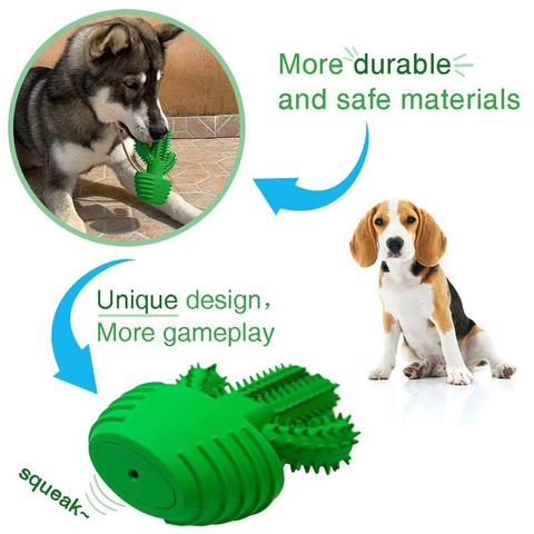 Original Natural Dog Cactus Toy For Healthier Teeth (Rubber) 4